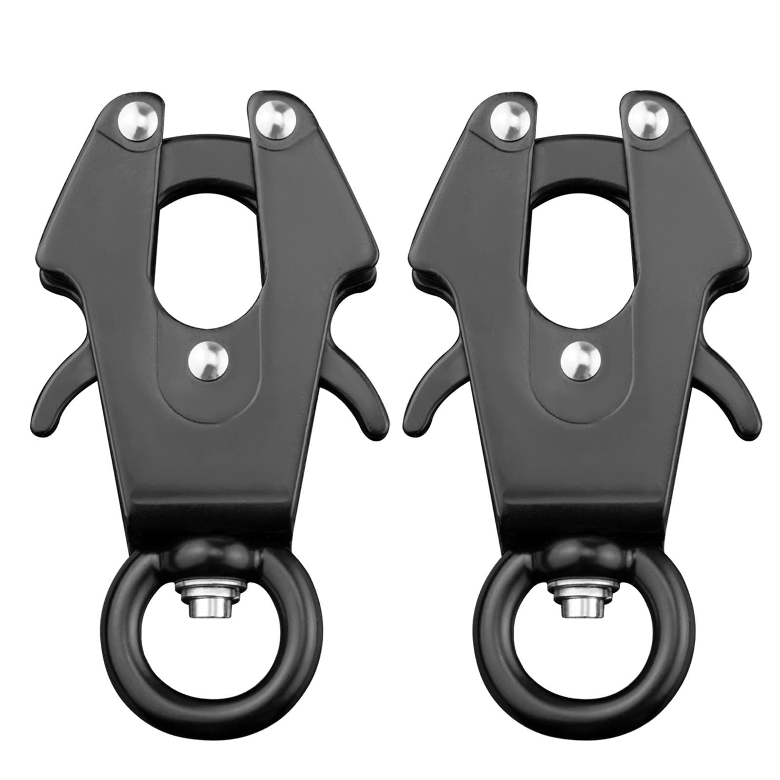 EQUIJUANCE Frog Clip Dog Leash Clip with Quick Release Lock, 360° Swivel Anti-Tangle Buckle for DIY Pet Collar & Leash, Secure & Easy to Open for