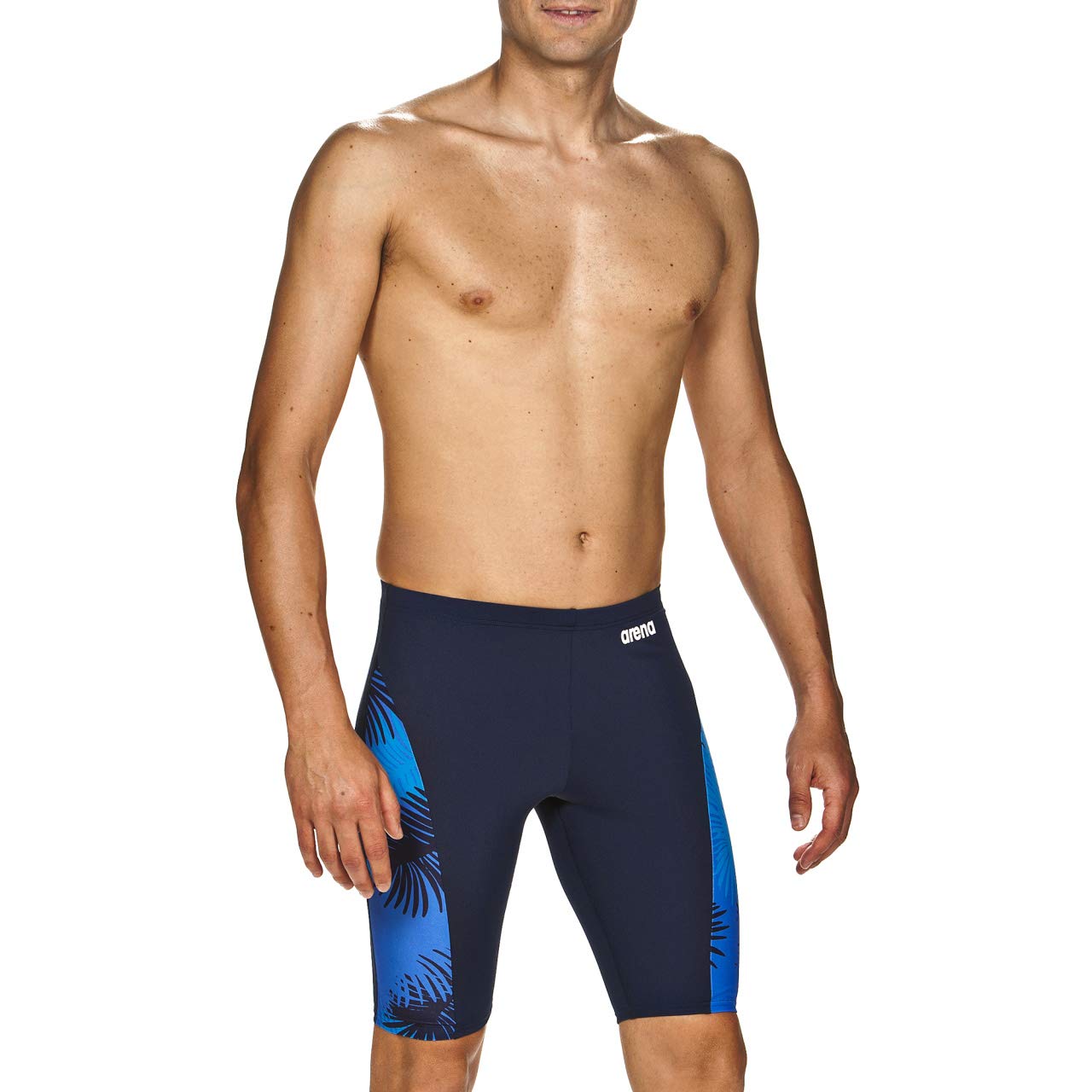 ARENA Traje de baño Deportivo para Hombre, Color Rojo, Blanco y Azul