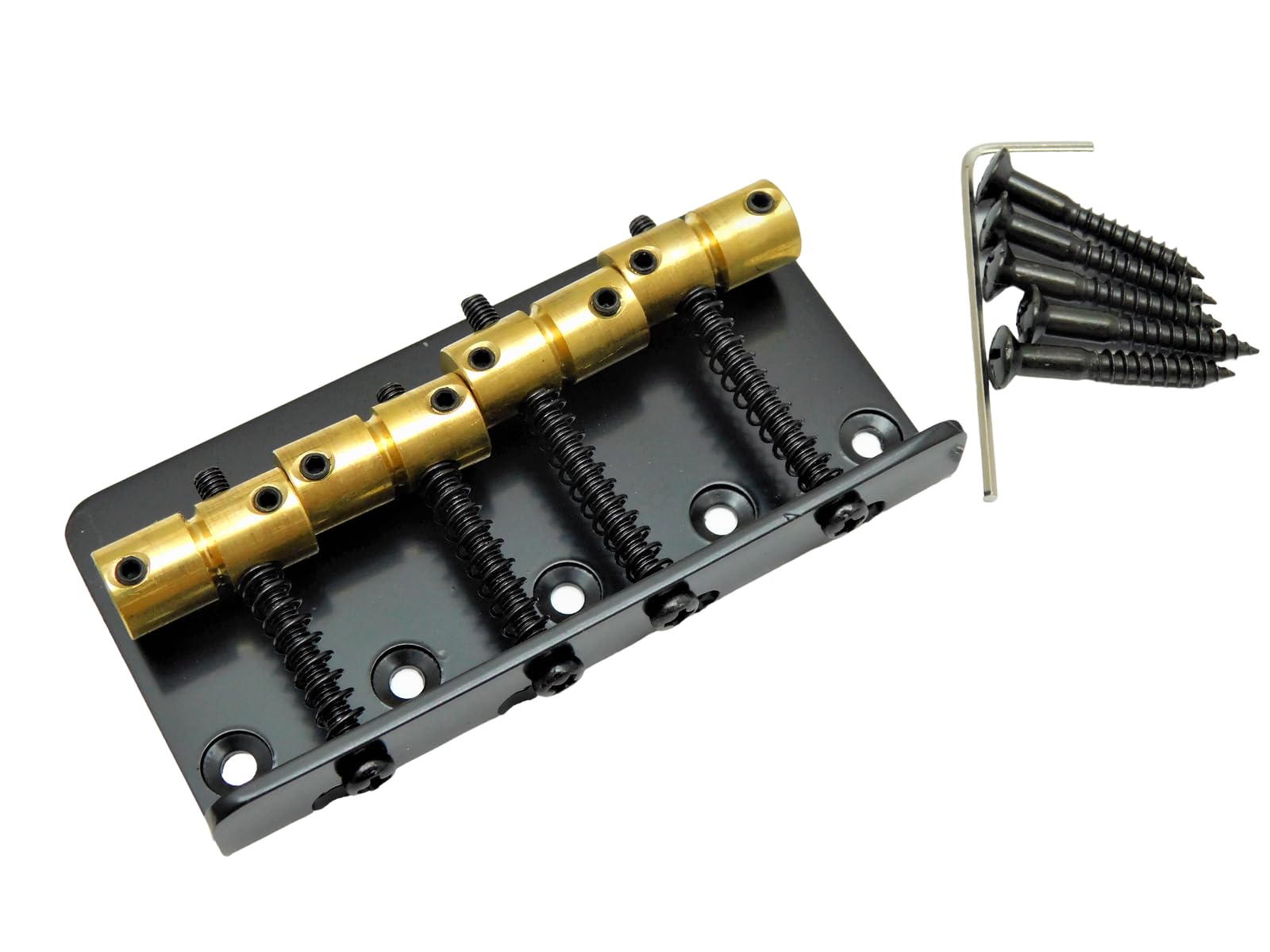 Black Brass Saddle Bridge for 4 String Precision Jazz Bass