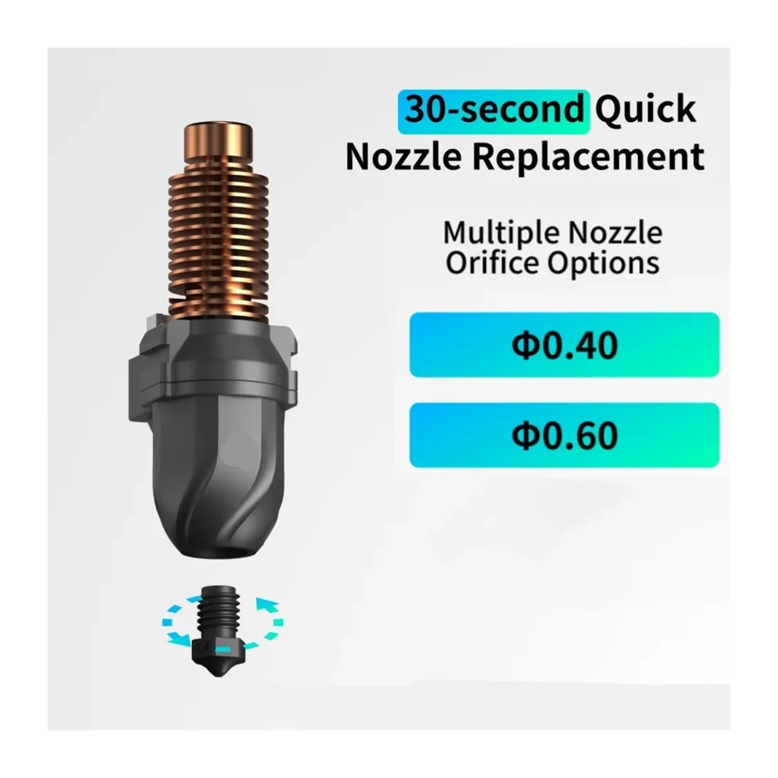 Accesorios de boquilla de impresora 3D para alta resistencia al desgaste, compatible con varias impresoras 3D, 0,6 mm de diámetro