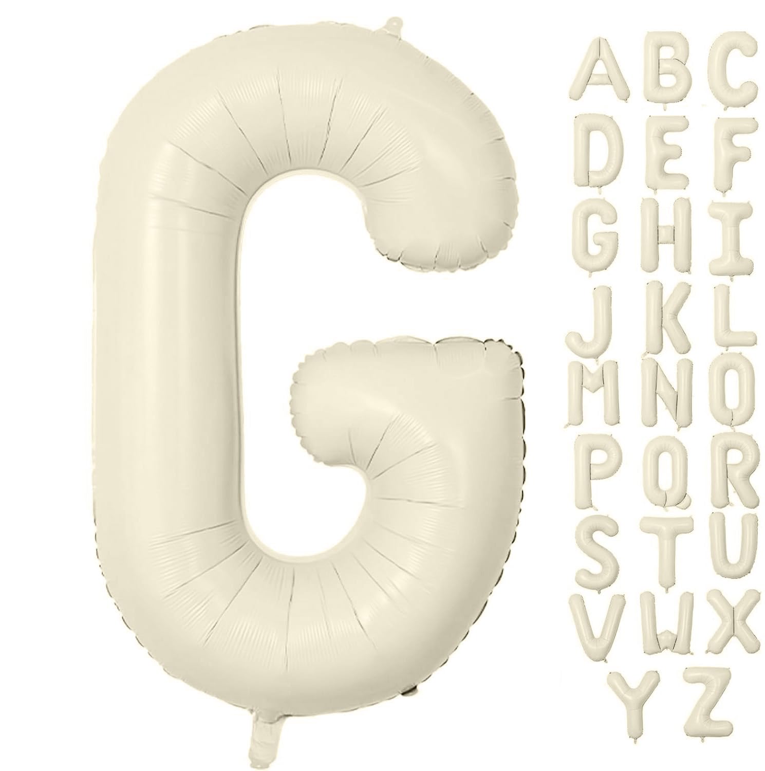 Letter Balloon 40Inch Cream White Big Alphabet Balloons Letter G