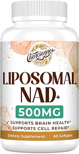 Miniatura 10 de Suplemento liposomal NAD+ de 500 mg, suplemento True NAD Plus, absorción superior, aumenta el NAD+ más eficiente que la ribósido de nicotinamida