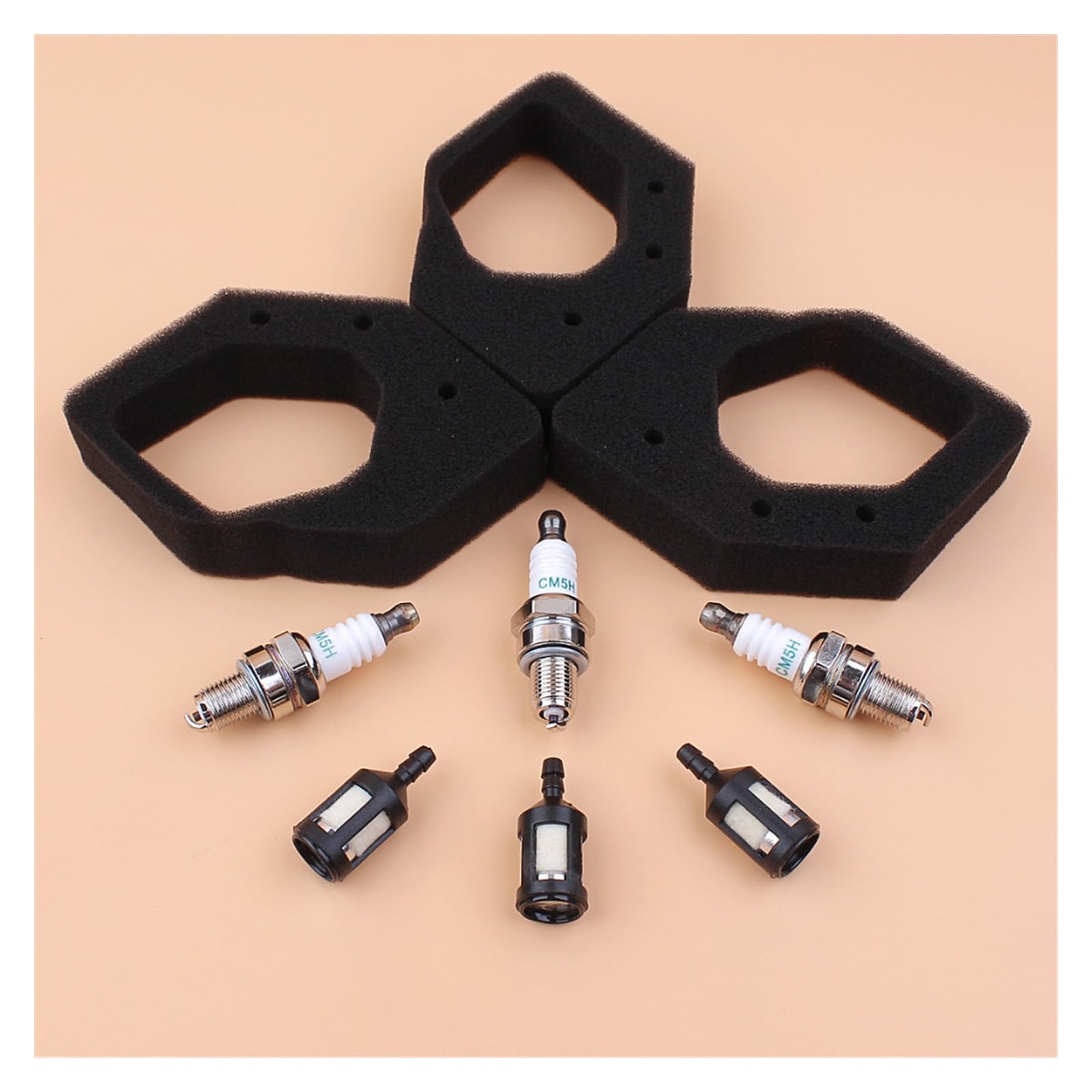 Filtros de Combustible de Filtro de Aire Kit de bujía for la bujía for GX25 GX25N GX25NT GX25T Mini Motor de Motor pequeño HHT25S Piezas de Cortador de Cepillo