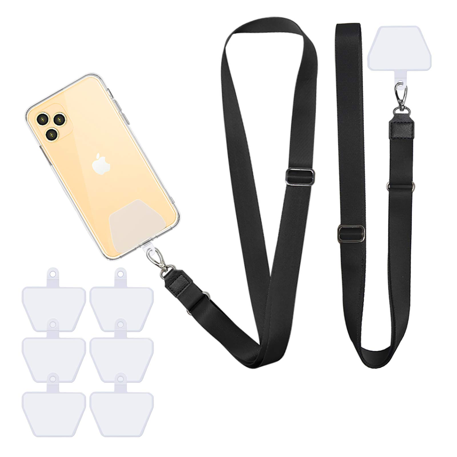 Doormoon Phone Lanyard, 6*Durable Patch, 2*Adjustable Neck Strap, Universal Nylon Phone Straps for Phone case