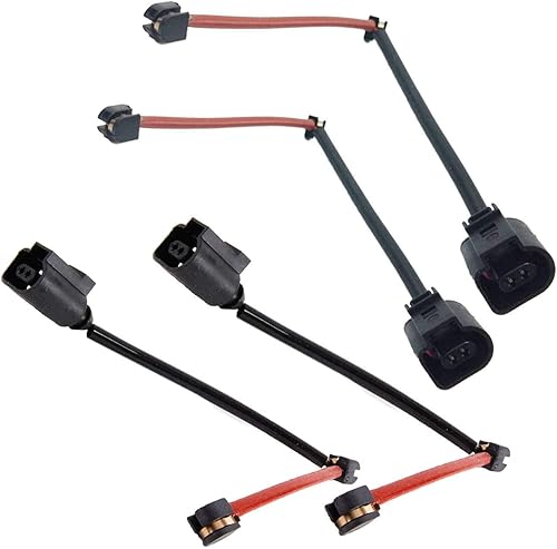 Bapmic 95561236500 Sensor de desgaste de pastillas de freno delantero + 95561236530 compatible con Porsche Q7 Cayenne Touareg
