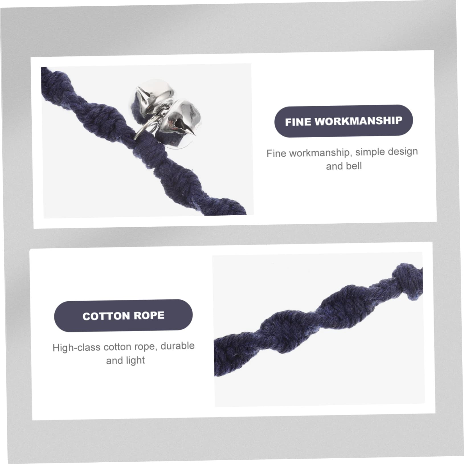 balacoo 3pcs Hand-Woven Dog Doorbell Puppy Training Bell Dog Door Pet Doorbell Decorative