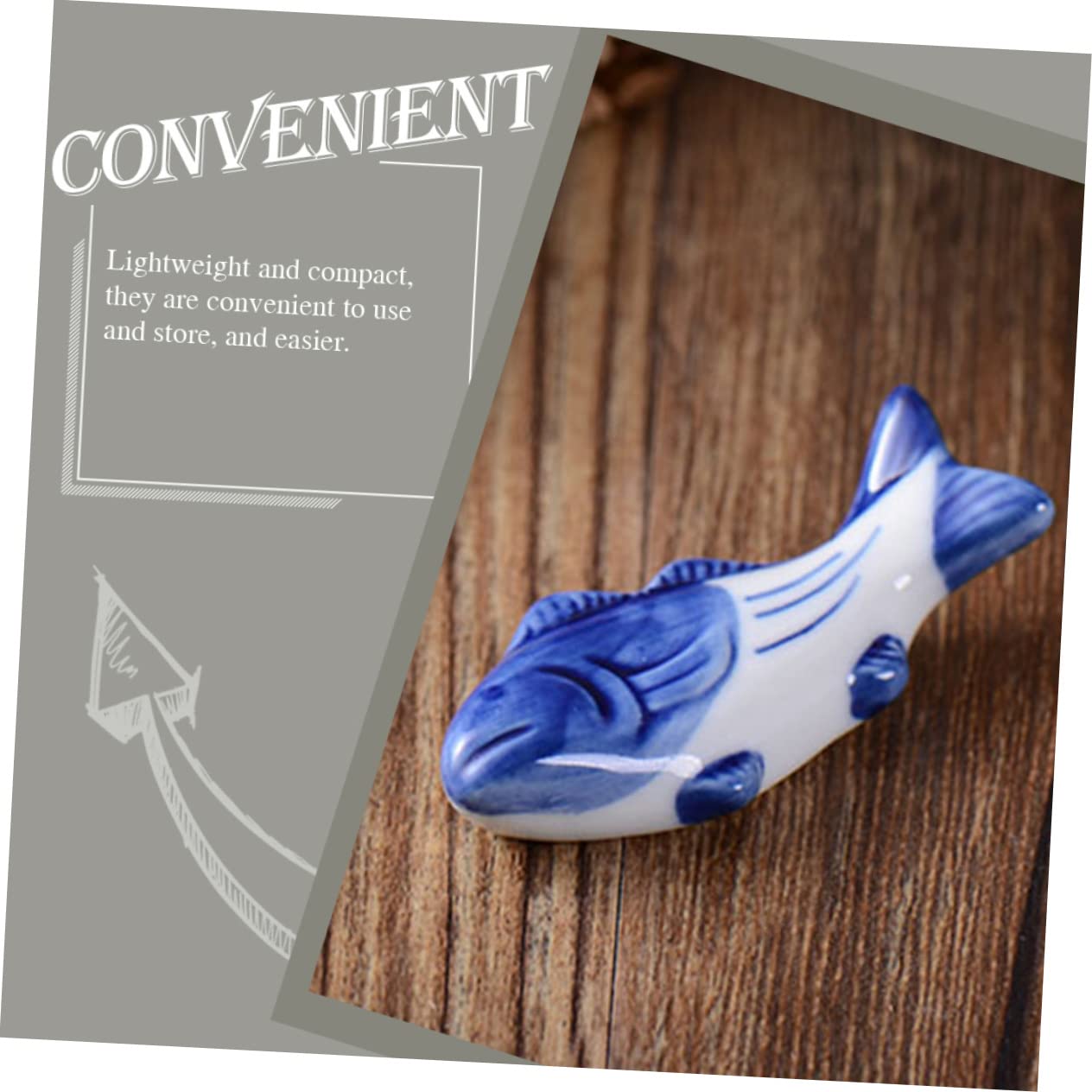 青色 魚型 陶器製箸置き 青色 魚型 陶器製箸置き 魚形の陶器