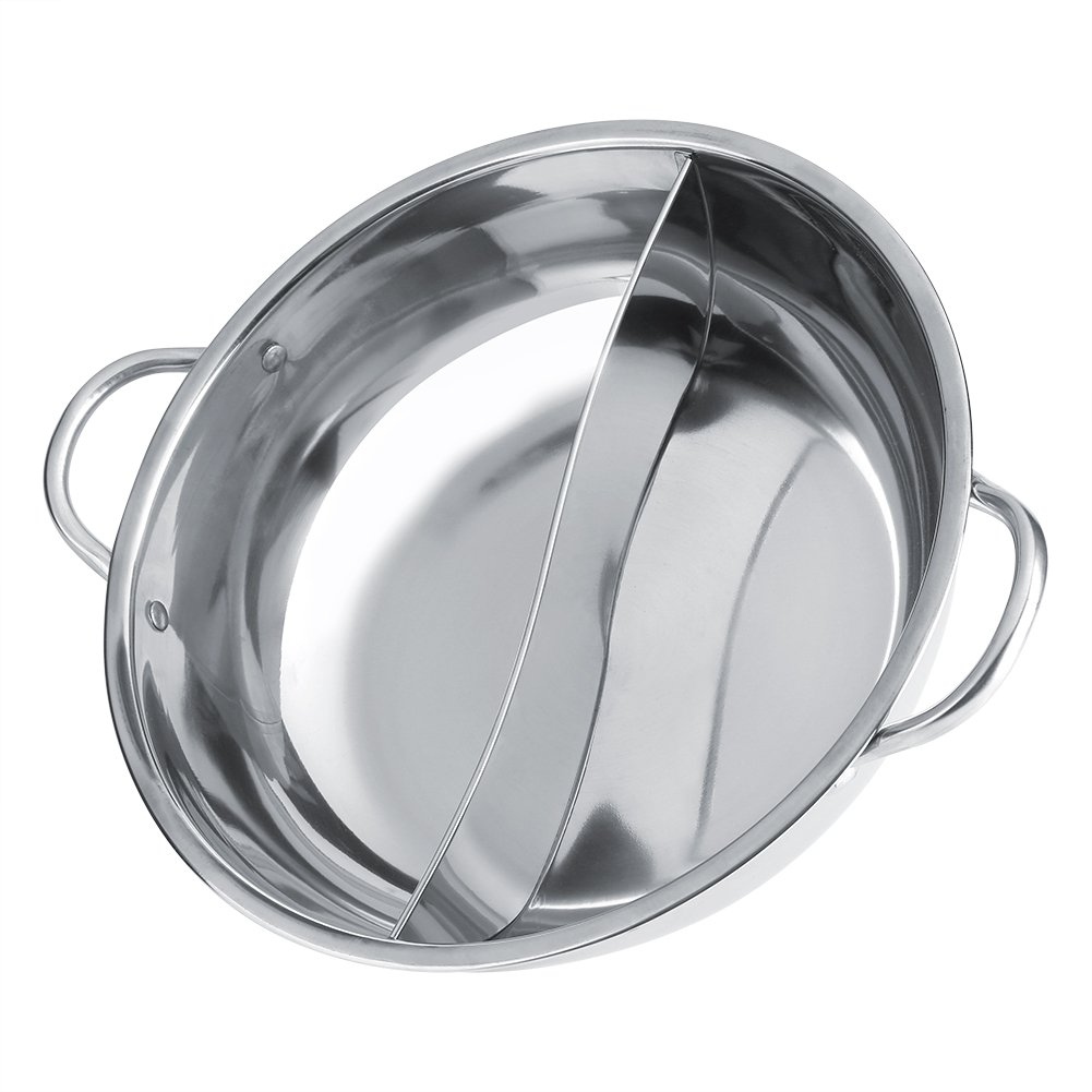 Shabu-pot met dubbele smaak, 30 cm roestvrijstalen Shabu Hot