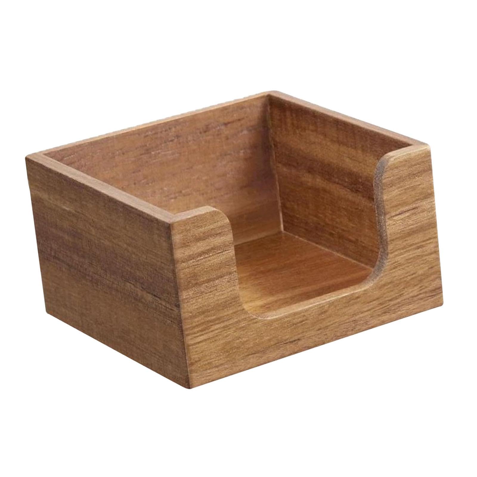 perfeclan Organiseur de Bureau en Bois, Porte-notes autocollant, Organiseur de Bureau Compact Multifonction, Distributeur de Mouchoirs, pour Bureau Domicile et Entreprise