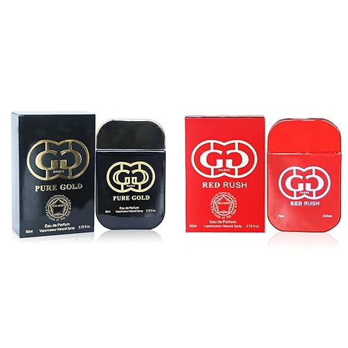 META-BOSEM Pure Gold+Red Rush, colección de perfumes de 2 piezas para mujer, Eau de Parfum en espray natural, notas afrutadas, cada una de 3.4 onzas disponible en Yaxa El Salvador