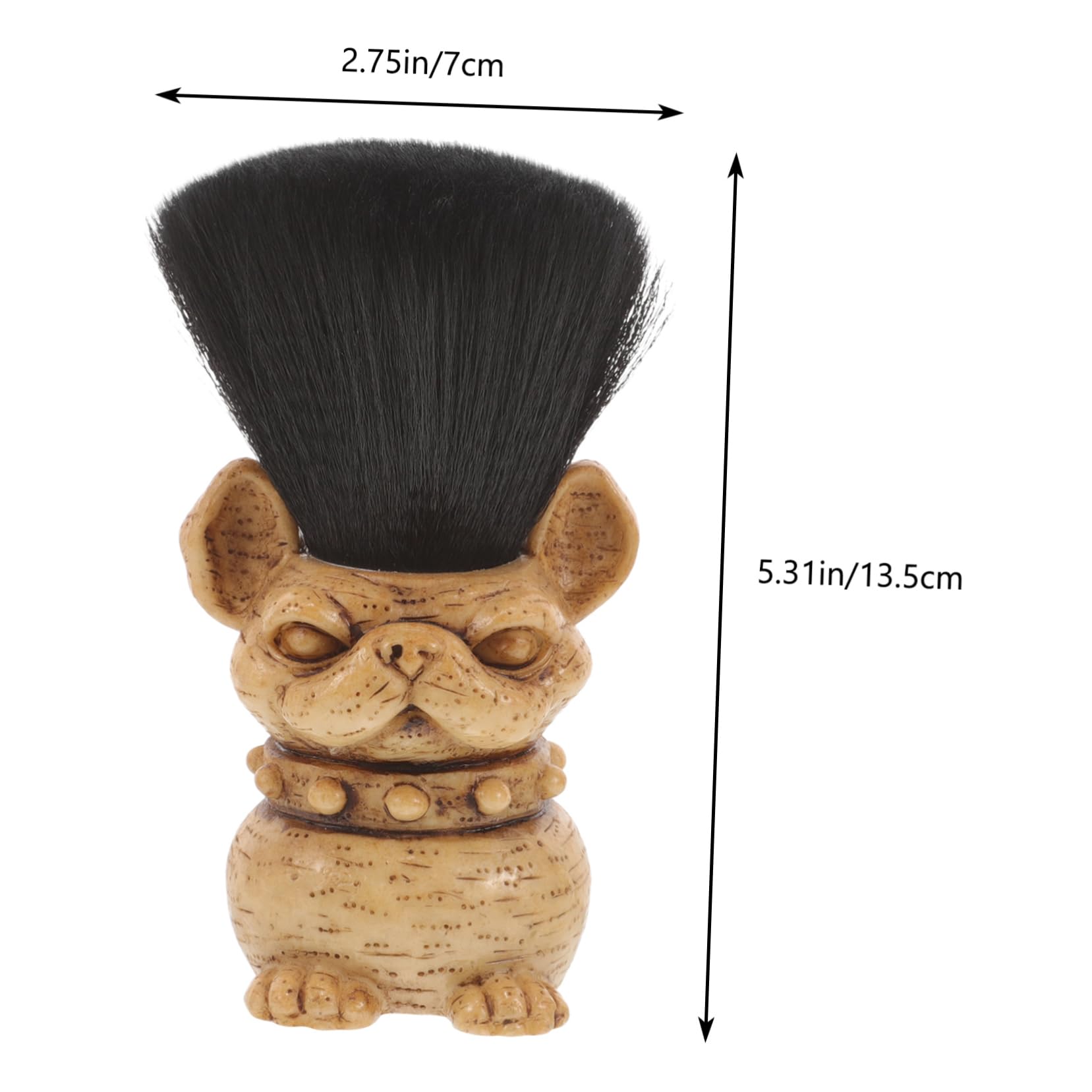 FOMIYES Men Soft Bristle Barber Neck Duster Brush Skull Design Neck Duster for Hair Cutting Shaving and Beard Grooming for Professional Barbers and Home Use