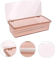 Vista 5 de Cabilock Soporte para utensilios para encimera con tapa, cesta escurridor de cubiertos, palillos de plástico, caja de almacenamiento de drenaje
