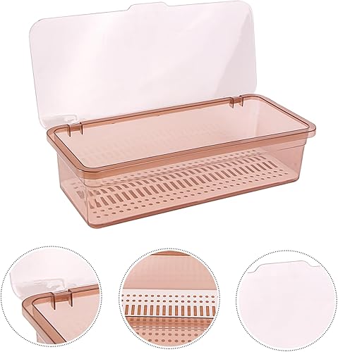 Miniatura 5 de Cabilock Soporte para utensilios para encimera con tapa, cesta escurridor de cubiertos, palillos de plástico, caja de almacenamiento de drenaje,
