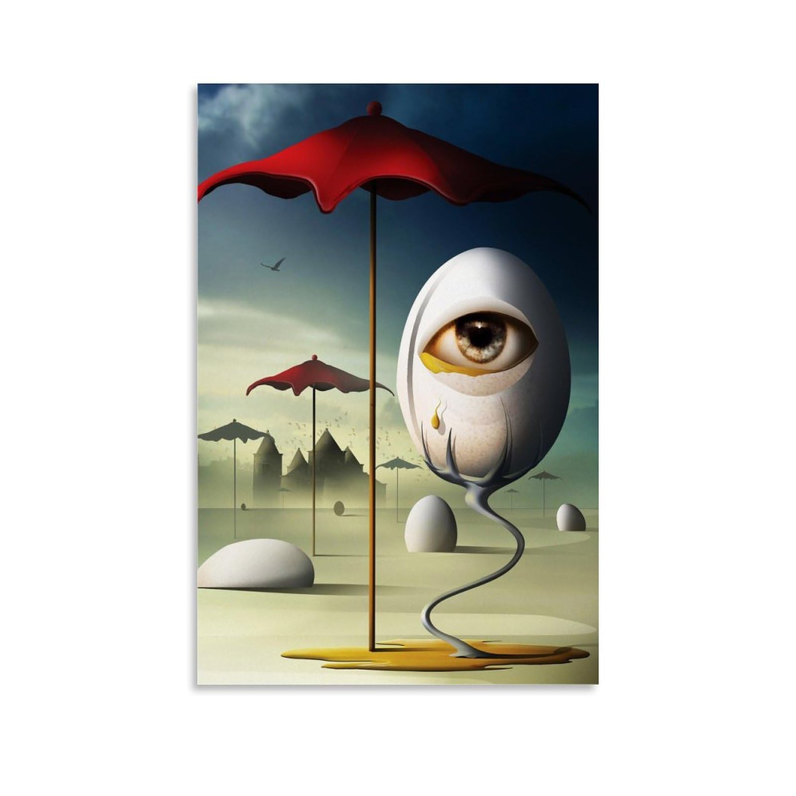 Salvador Dali Famous Painters' Works（Eggs And Eyes) Printing Posters Wall Art Gifts Bedroom Prints Home Decor Hanging Picture Canvas Paintings 20x30inch(50x75cm)