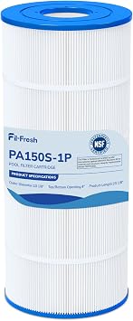 Fil-fresh C150S Pool Filters Cartridge Compatible with Hayward SwimClear C150S, Replaces Hayward CX150XRE, CS150E, Pleatco PA150S, 150 sq. ft, 1-Pack