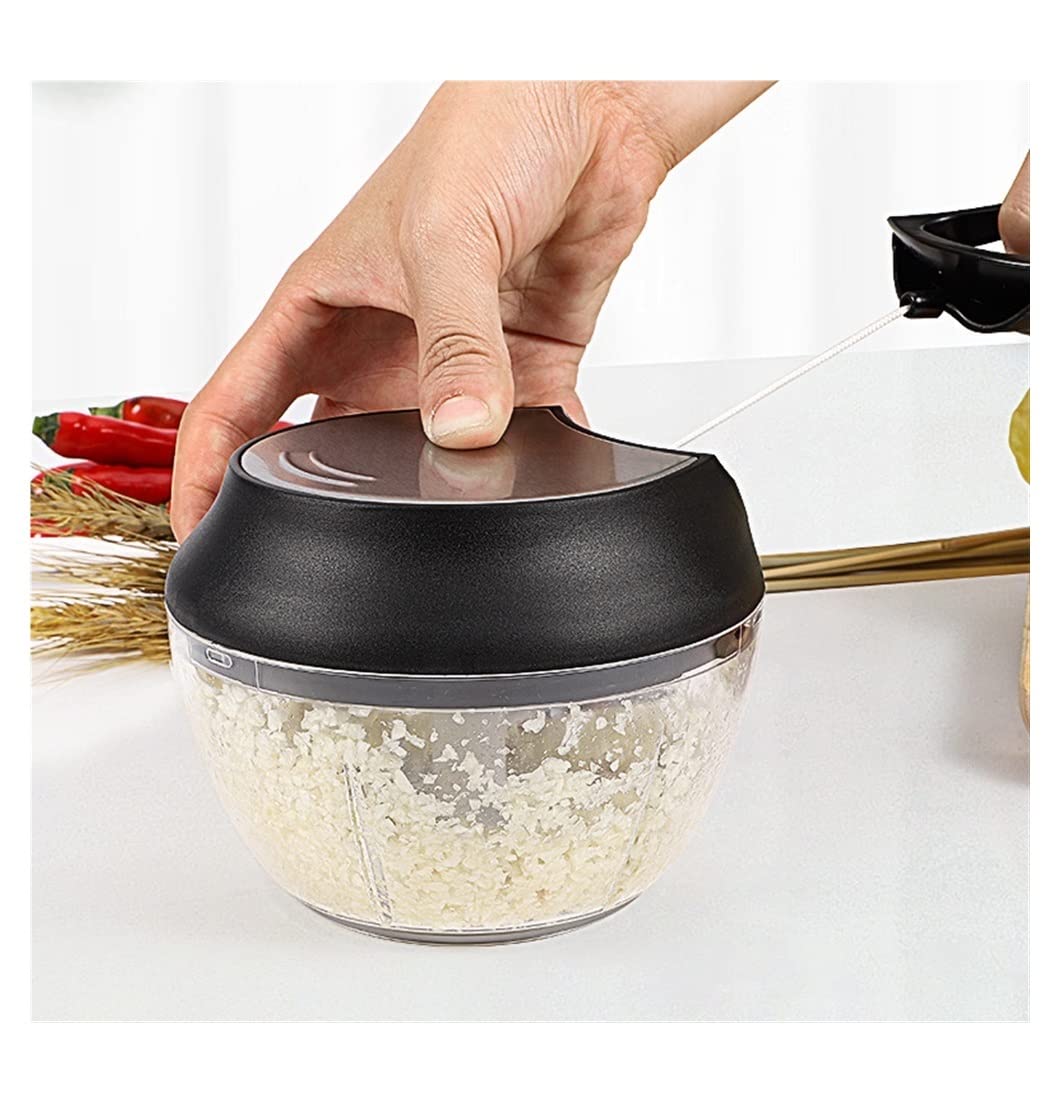 Knoblauch Helfer Knoblauchhacker, Tragbarer Fleischwolf Mit Handzug, Mixer Für Gemüse, Nüsse, Chili, Zwiebeln Küchen Kochen