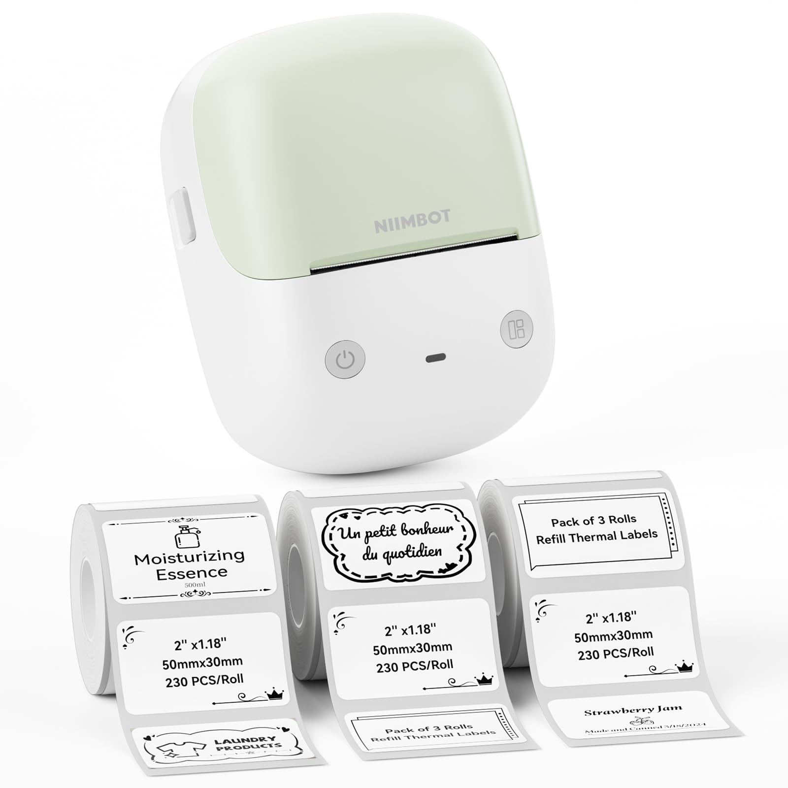 NIIMBOT B2 Étiqueteuse Portable avec 3 Rouleaux 50 * 30mm