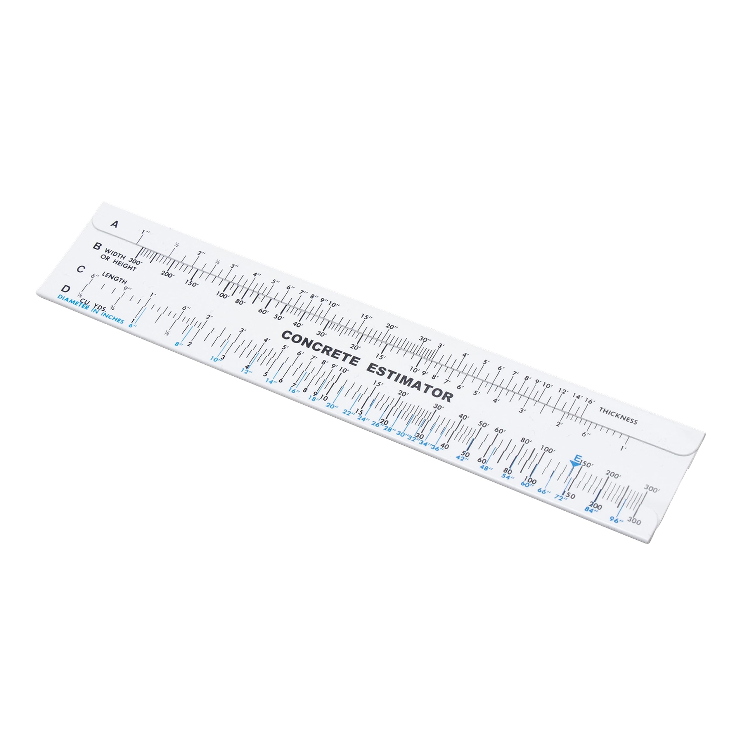 MARSHALLTOWN Calculator, Concrete Type, 300 Yards, Made In The USA, FTCCALC-W-300