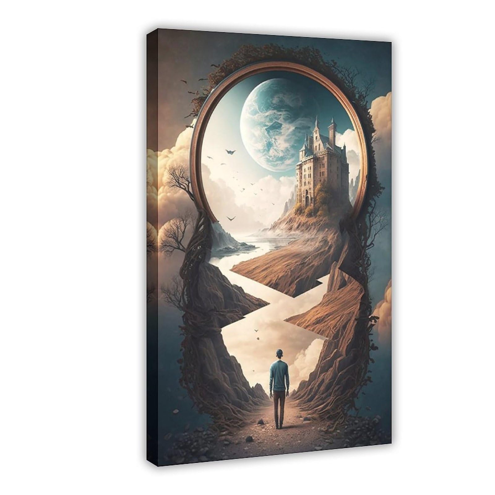 Bareronor Surreal Canvas Poster for Living Room Decor Gift