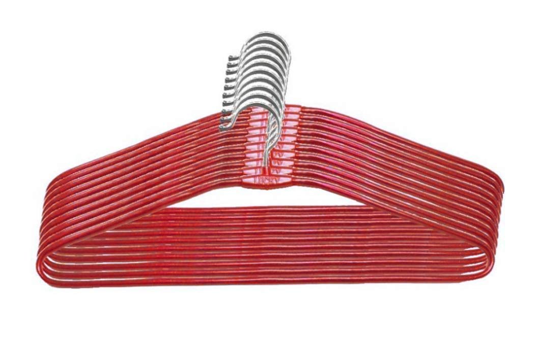 A. Y .S Cloth Hanger Heavy Stainless Steel with Plastic Coating | Strong Rust-Proof Clothes Hangers for Wardrobe, Bathroom & Wall | Durable Metal Wire Hanger (Pack of 10)-image-11