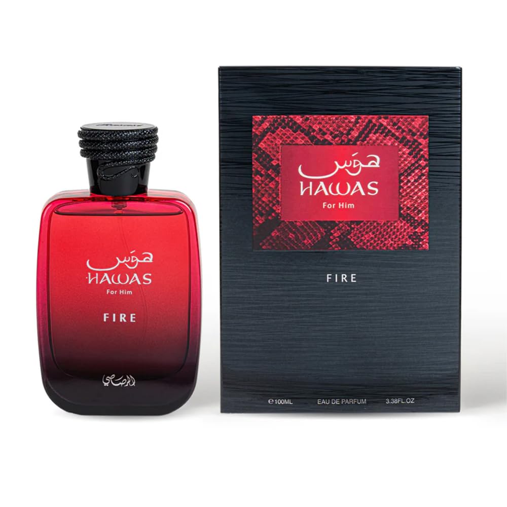 Rasasi Hawas Collection - Hawas Fire EDP Spray Men -3.38 oz