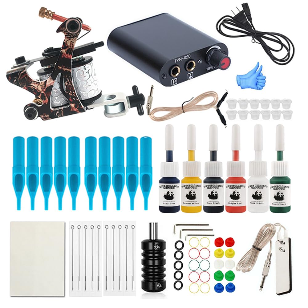 Amazon.com: Multi-colors Coil machine single machine tattoo kit