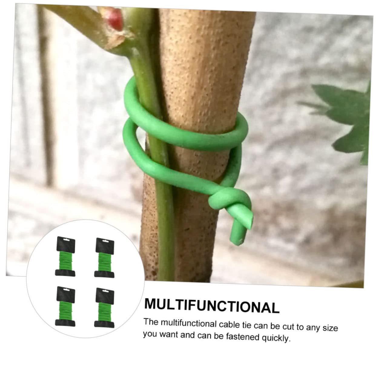 Abaodam Gartenbindeband Flexible Pflanzenbinder Für Tomaten Und Rosen Robuste Langlebige Drahtbinder Aus Verzinktem Unterstützung Für Blumen Und Gemüse Praktisches Zubehör Für Garten