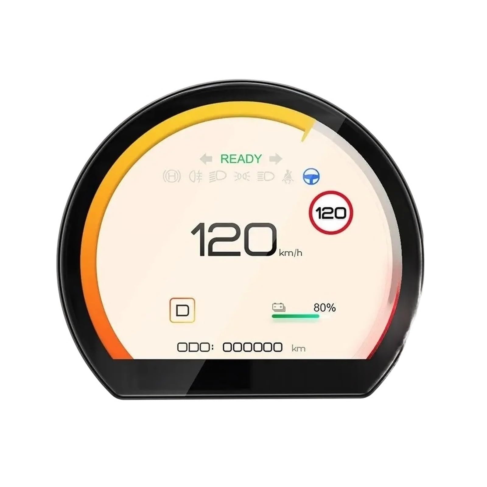3.6 Inch Head Speed Display HUD CarPlay Instrument Cluster Head-up-Displays Compatible with Mini Dashboard Tesla Accessory 3.6inch
