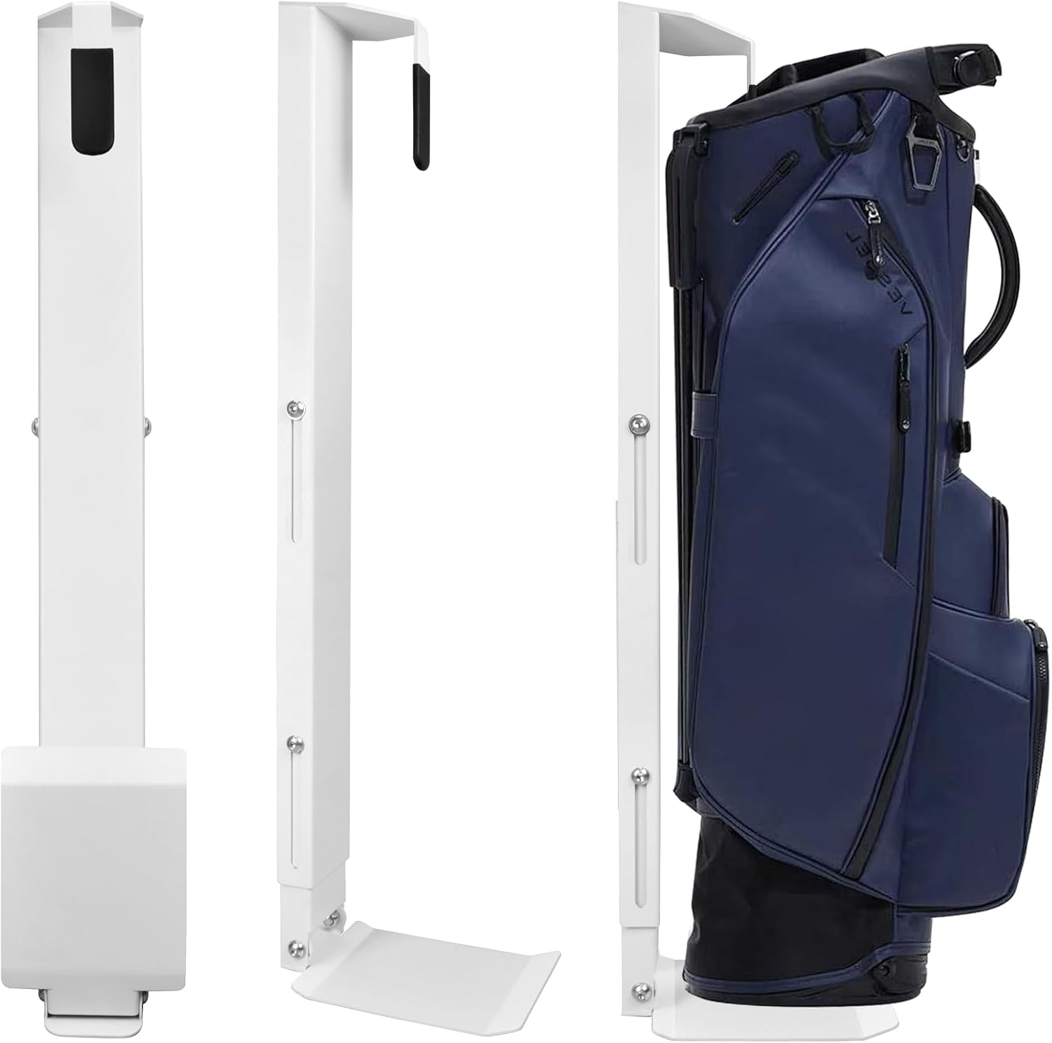 Wall Mount Golf Bag Storage Rack for Garage with Air Spring Sliding System, Space-Saving Golf Bag Holder for Wall, Golf Storage Stand Organizer for Golfing Clubs, Home, Basement