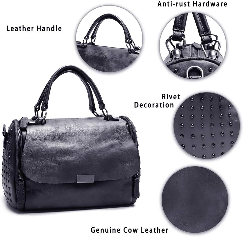 Genuine Leather Purses and Handbags for Women Vintage Handmade Leather Top Handle Shoulder Bag Crossbody Satchel Purse - Image 6