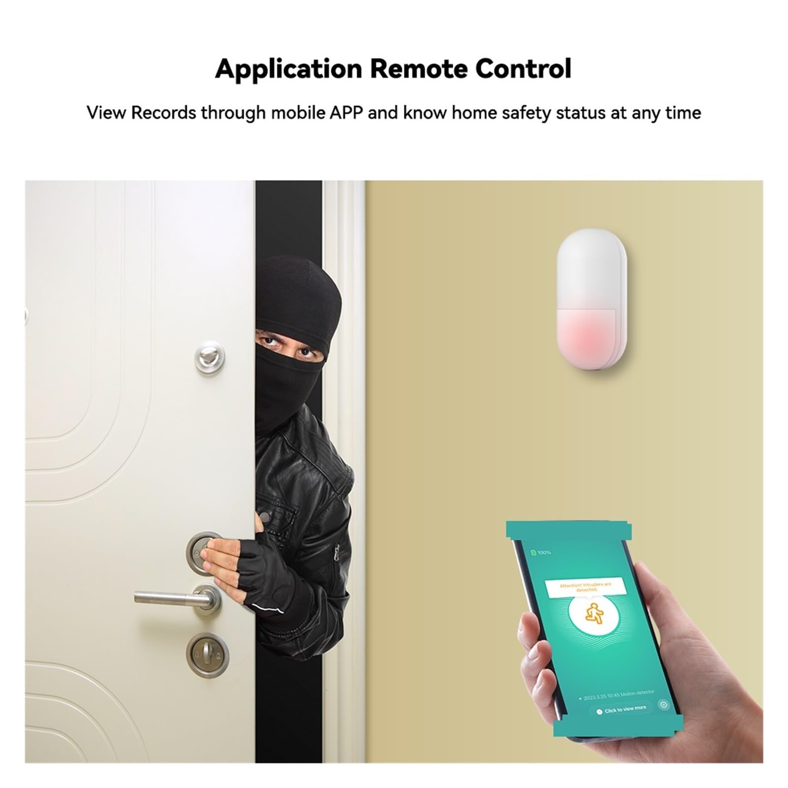 Kit de Alarma, Sensor De Movimiento PIR For Hogar Inteligente, Alarma Inalámbrica, Sensor De Presencia Infrarrojo, Detector De Vida Inteligente