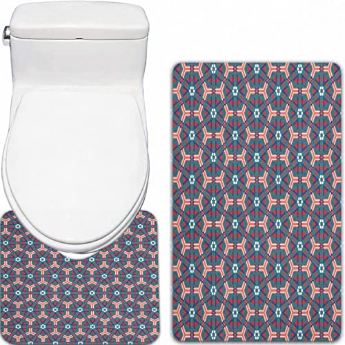 FALOME 2-teilige rutschfeste Badematte,Traditionelle marokkanische Mosaikfliesen, sechseckig, dekorativer… – Bild 5