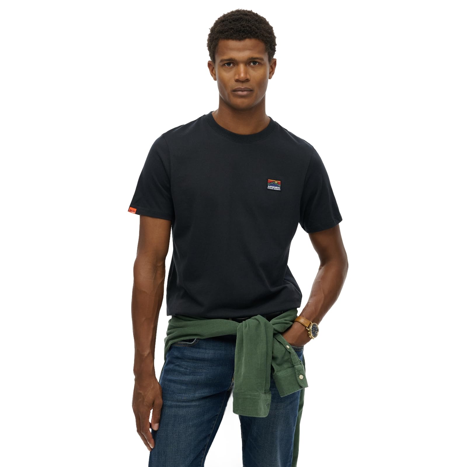 Superdry Men's Eclipse Navy Outdoors Emb Relaxed Tee T-Shirt, Xxl