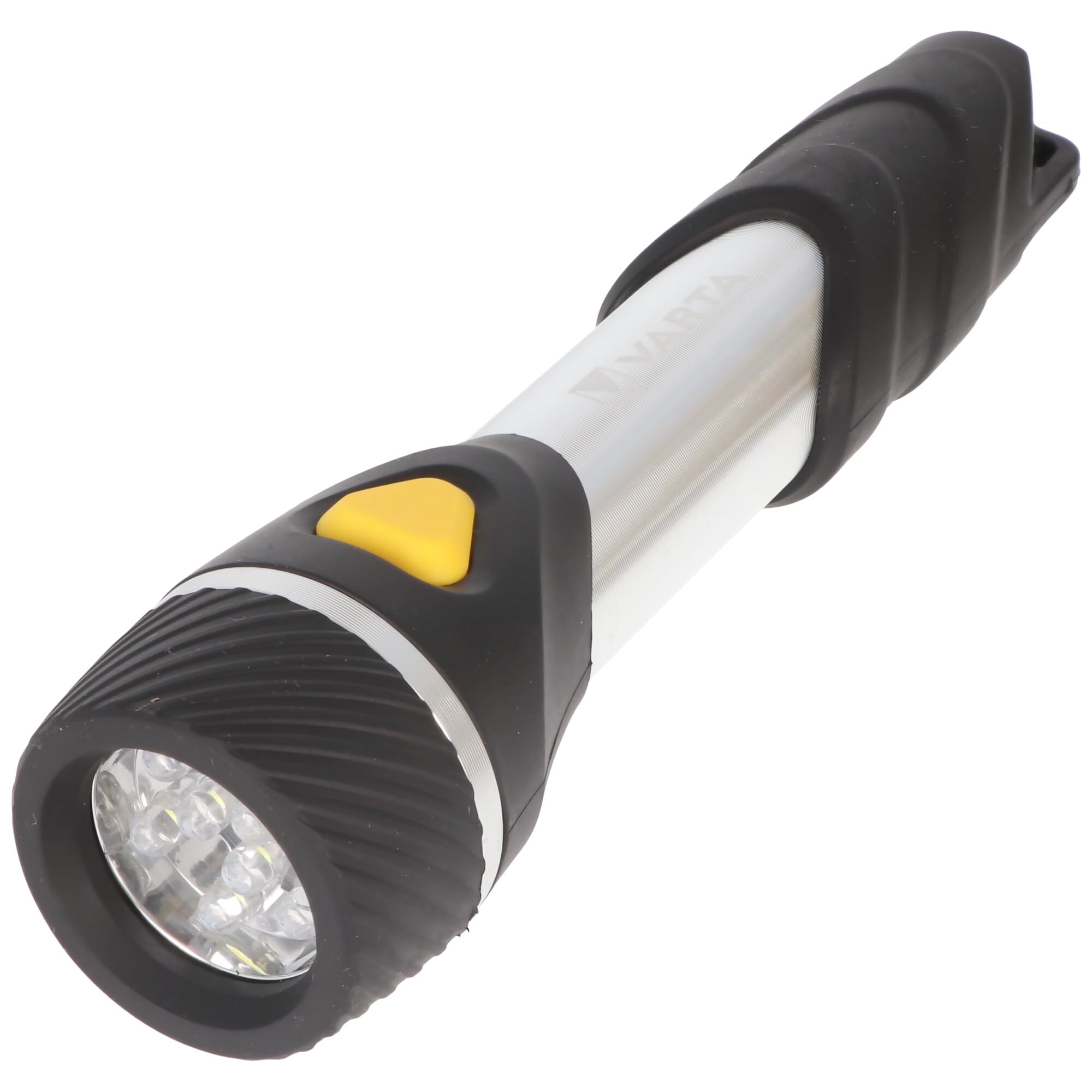 Varta Day Light Multi LED F20 Flashlight with Rubber Elements, Precise Focusing, and High-Power LED for Outdoor Adventures
