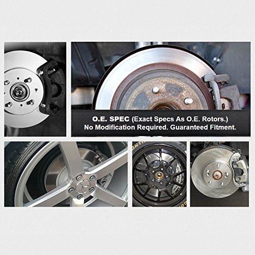 Image of Power Sport Front and Rear Brake Kit Fits 1996-1997 Ford Thunderbird | Mercury Cougar; 1993-1998 Lincoln Mark VIII| Ceramic Brake Pads and Blank Brake Rotors