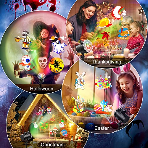 Holiday Projector Lights Outdoor, Holloween Decor Lights, 12 Hd Slideshows For Holloween Christmas Holiday Birthday Xmas Party Landscape Decorations #TOP2
