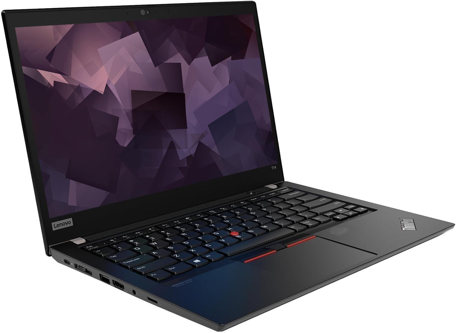 Lenovo ThinkPad T14 Gen 2 Ordenador portátil, Intel Core i7-1165G7, 14" FHD (1920 x 1080), 16 GB de RAM, SSD de 256 GB, teclado QWERTY americano, Webcam, Windows 11 Pro (Reacondicionado)