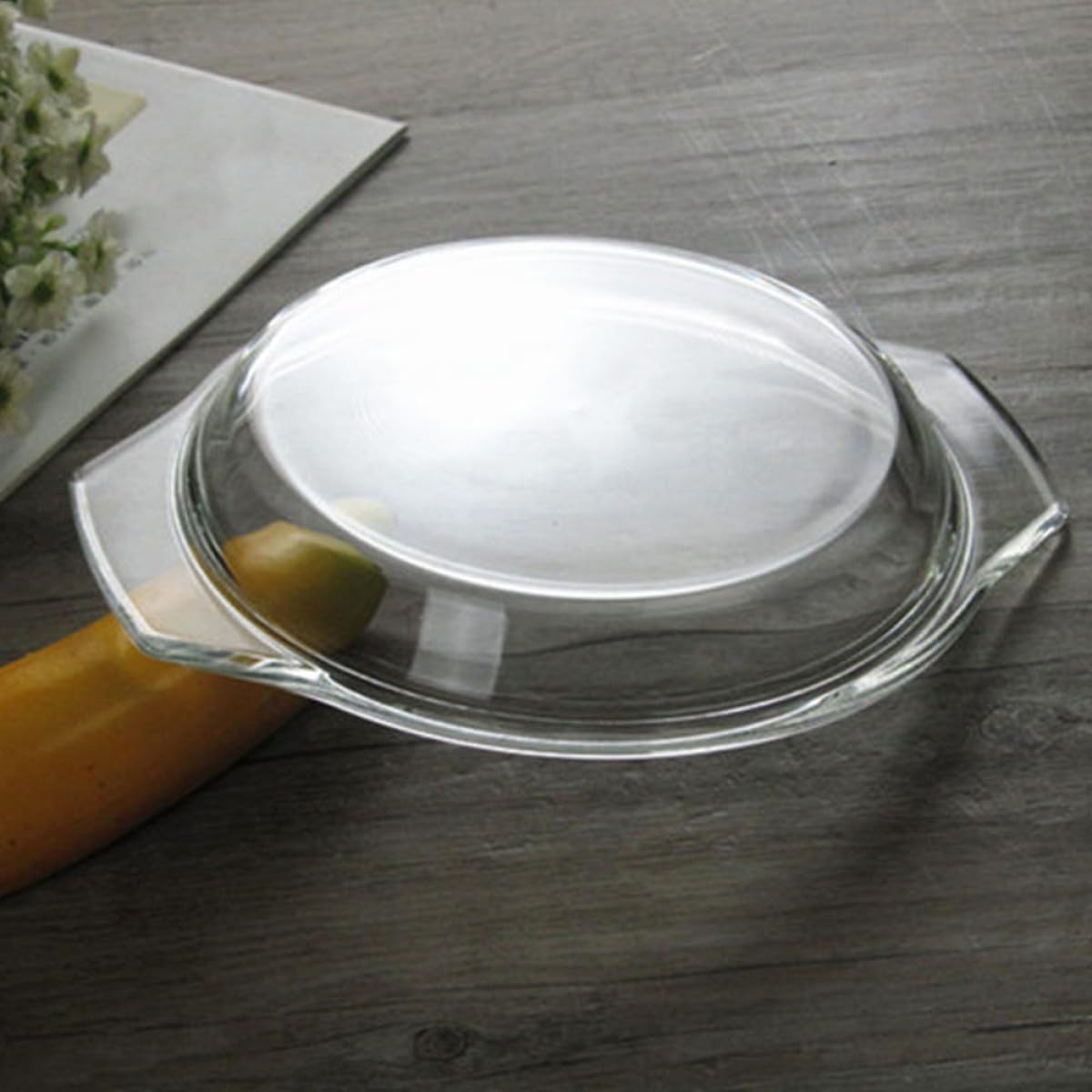 Beaupretty Coperchio in Vetro per Microonde Anti-Schizzi 20,2 Cm, Copertura Vapore per Forno a Microonde e Forno Tradizionale, Resistente e Multiuso per Cottura Salutare