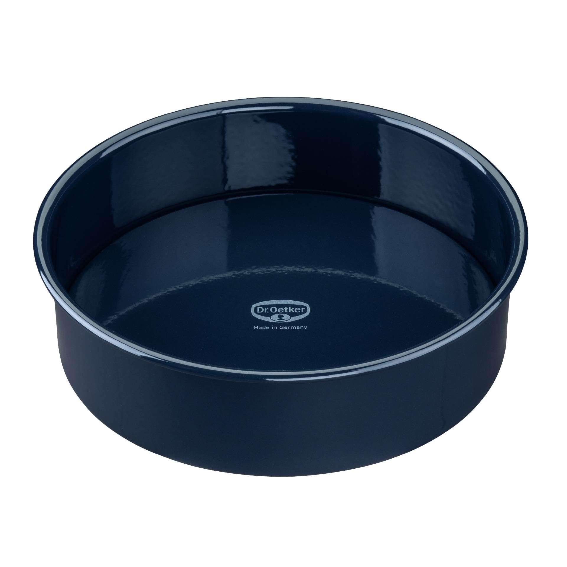 Dr. Oetker Backform Ø 26 cm Back-Liebe Emaille mit Hebeboden – Runde Kuchenform mit schnitt- & kratzfestem Emaille-Boden – 26er Kuchenbackform mit hohem Rand für Kuchen und Torten