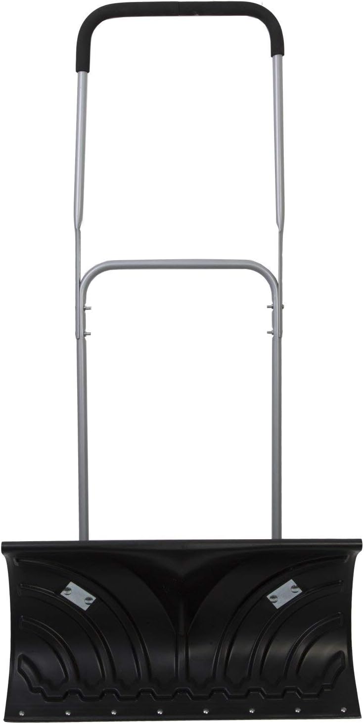 Review Bandwagon Rolling Snow Pusher Heavy Duty Adjustable with 6" Wheels