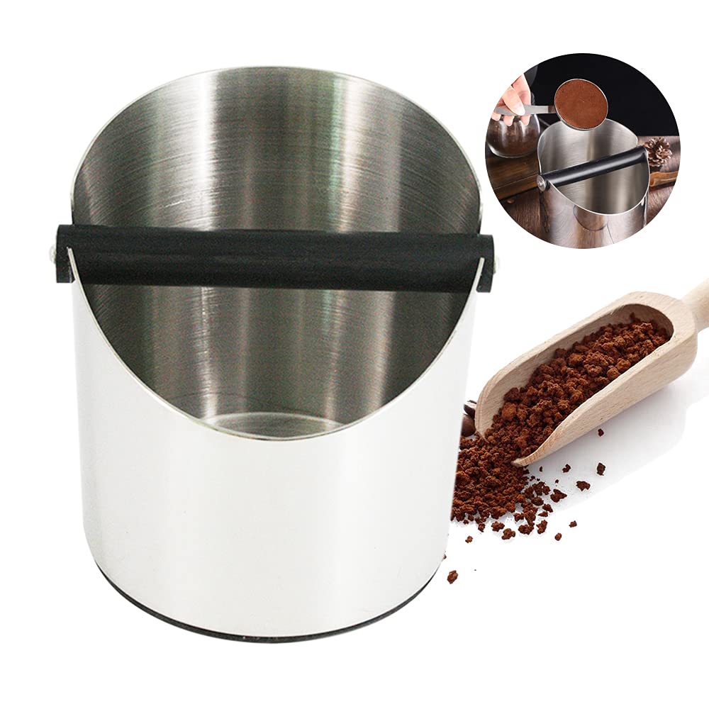 Afklopbak van roestvrij staal, antislip espresso Knock Box voor