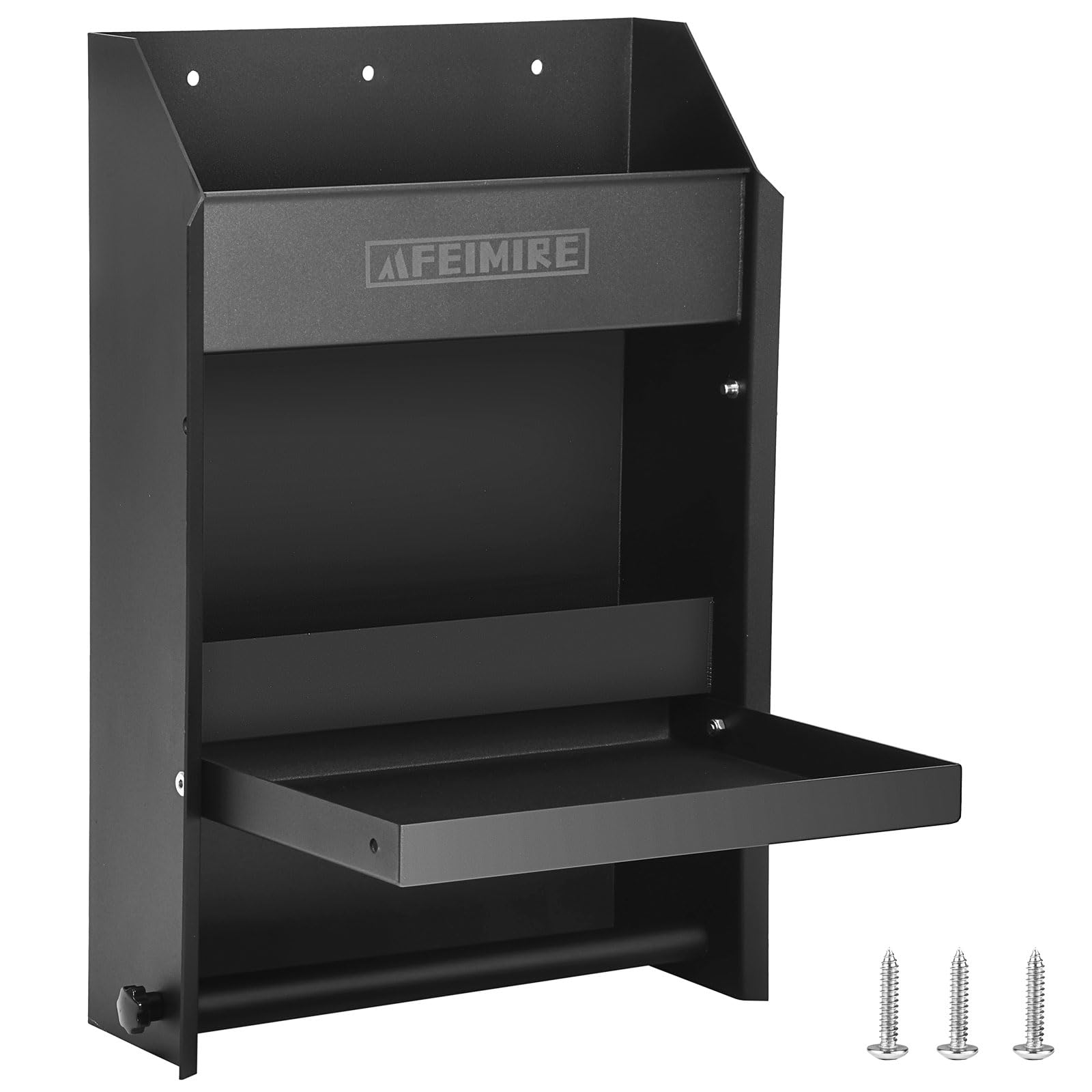 Aluminum Work Station Storage Cabinet Flip-Out Work Tray with Paper Towel Rack Organizer for Enclosed Race Trailer Shop Garage Storage Enclosed Trailer Cabinet