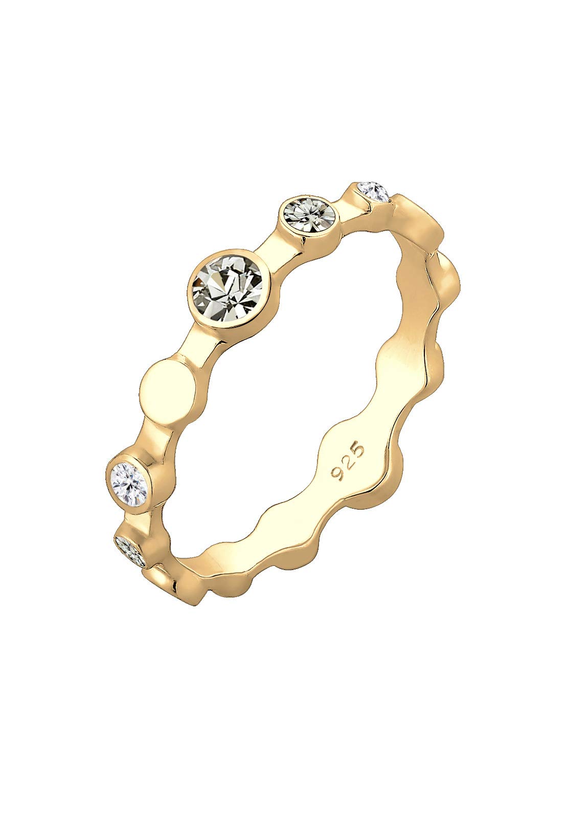 Elli Women's 925 Sterling Silver Stacked Ring O 0611520917_54