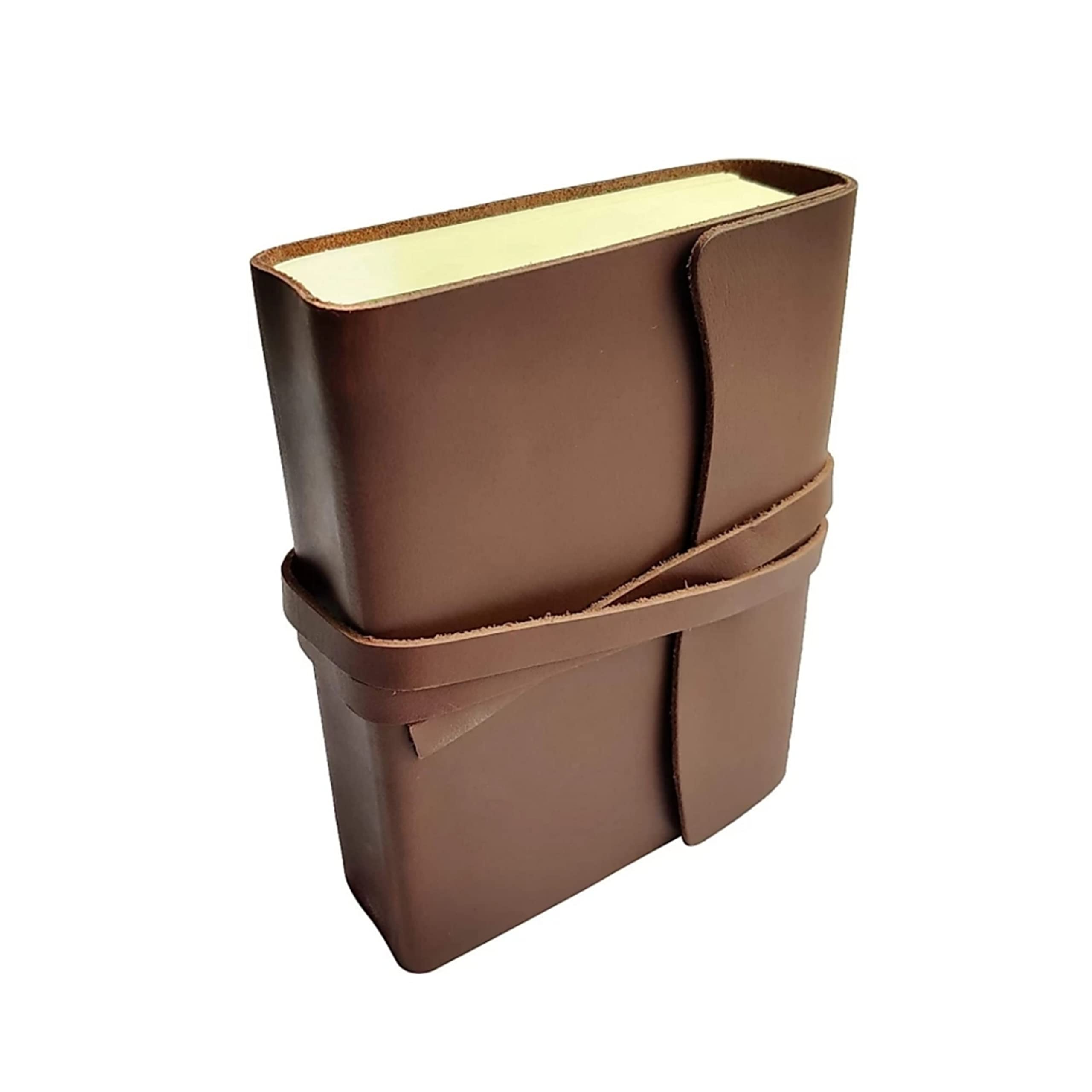 PINK CITY CRAFTS Personalized Leather Journal Notebook or Sketchbook w/ Professional Elastic Closure poetry diary, gift for writers, poems writing journal ( 7x5 insh)