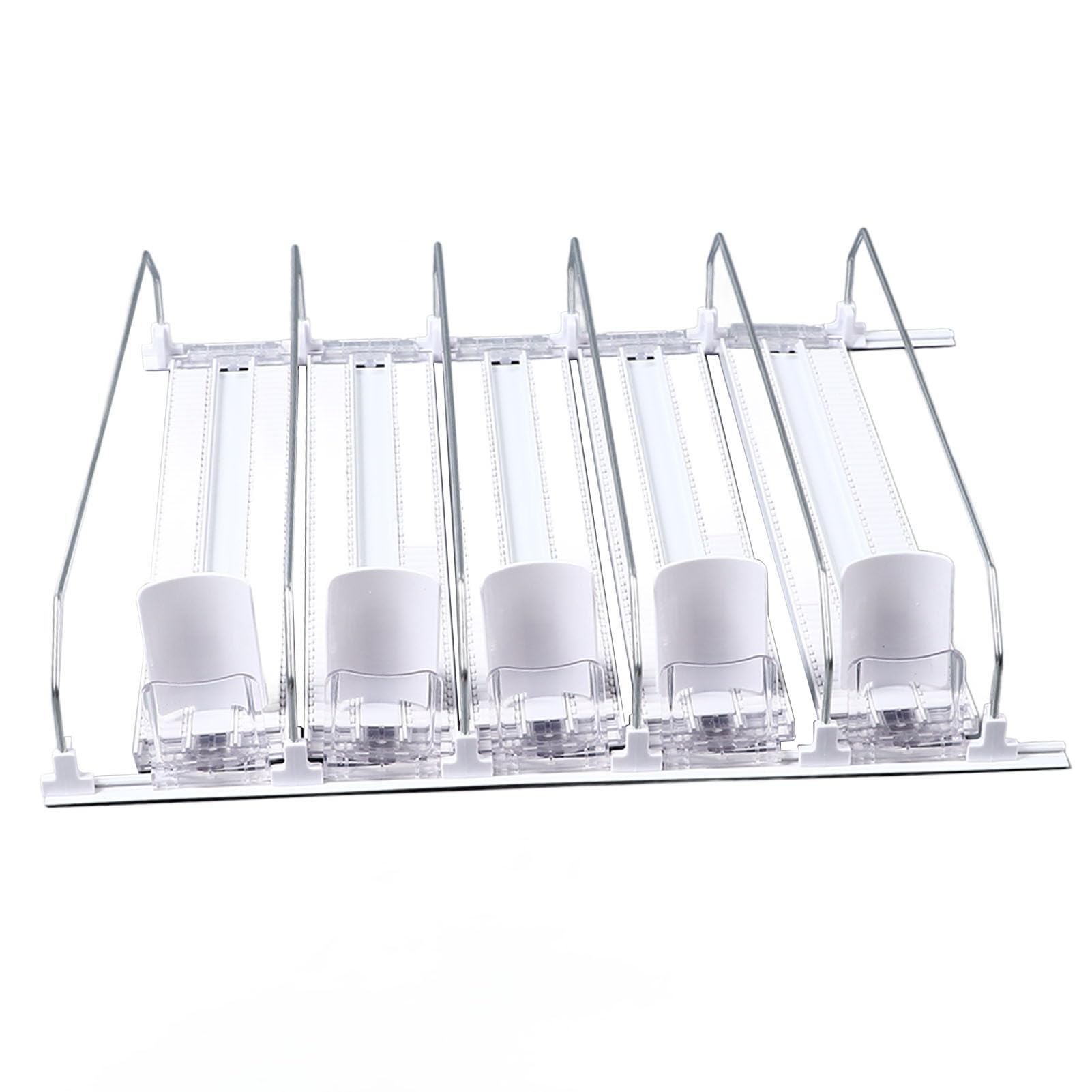 Walfront Organizzatore di Lattine, Dispenser di Bevande per Frigorifero a Spinta Automatica, Regolabile per un Massimo di 30 Lattine, Perfetto per i Frigoriferi Domestici e Perfetto per le Feste