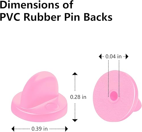 Miniatura 2 de DUFEIMOY 60 piezas de pasadores de goma con bloqueo, parte trasera de pasador de bloqueo con estuche de almacenamiento, soportes de alfiler para