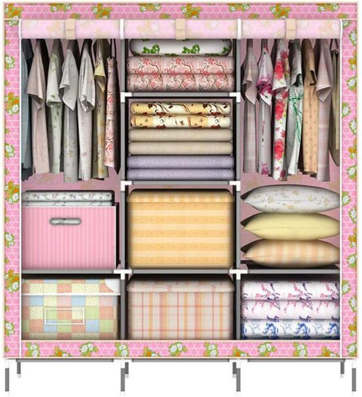 Cloth Wardrobe Clothes Closet, Portable Closet Wardrobe Storage Closet Standing Closet Fabric Cabinet Portable Wardrobe,B_130X45X170CM