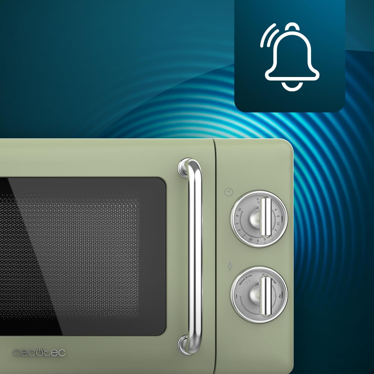 Cecotec Forno a microonde meccanico da 20 litri Proclean 3010 Retro Green. 700 W in 6 livelli, timer fino a 30 minuti, modalità sbrinamento, design vintage in verde, finiture in acciaio : Amazon.it: Grandi elettrodomestici Cecotec Forno a microonde meccanico da 20 litri Proclean 3010 Retro Green. 700 W in 6 livelli, timer fino a 30 minuti, modalità sbrinamento, design vintage in verde, finiture in acciaio : Amazon.it: Grandi elettrodomestici