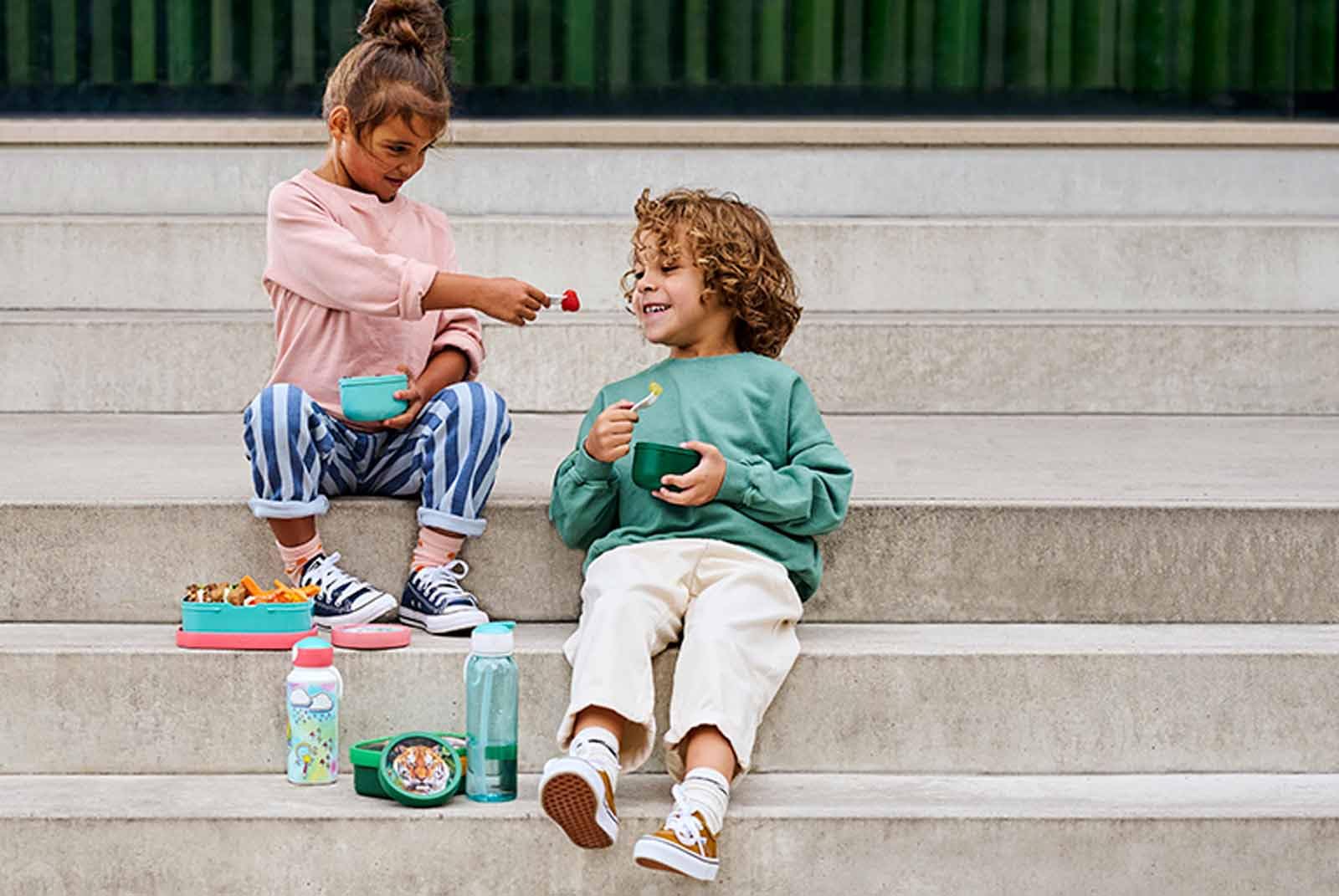 Mepal - Set Déjeuner Campus - Set de Déjeuner Enfants, Bouteille Pop-up, Panier-repas et Boîte à Fruits - pour L'école - Lavable au Lave-Vaisselle - 400 plus 750 plus 300 ml - Paw Patrol Girls