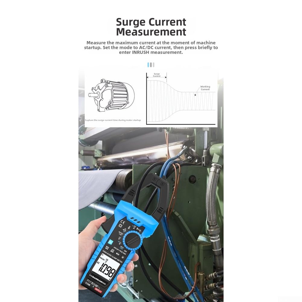 Pinza Amperimétrica Digital 1000A AC/DC TRMS NCV